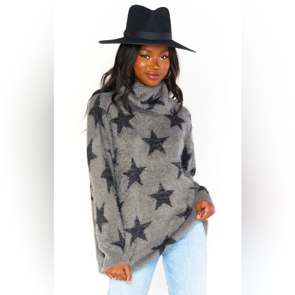 Show Me Your Mumu Fatima Turtleneck Sweater in Smokey Star